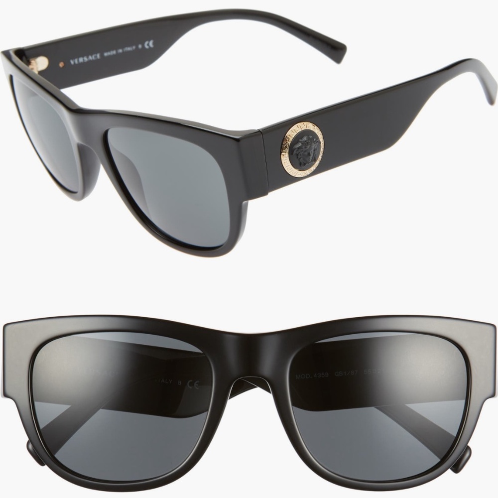 Versace 55mm Sunglasses, Black